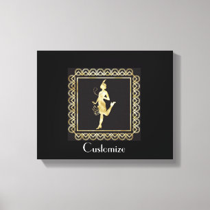 Flapper Girl Thunder_Cove der 1920er Jahre Leinwanddruck