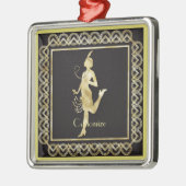 Flapper Girl Thunder_Cove der 1920er Jahre Ornament Aus Metall (Links)