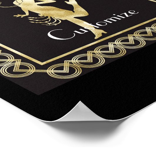 Flapper Girl Thunder_Cove der 1920er Jahre Poster (Ecke)