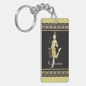Flapper Girl Thunder_Cove der 1920er Jahre Schlüsselanhänger (Vorderseite links)