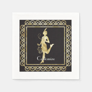 Flapper Girl Thunder_Cove der 1920er Jahre Serviette