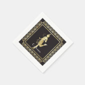 Flapper Girl Thunder_Cove der 1920er Jahre Serviette (Ecke)