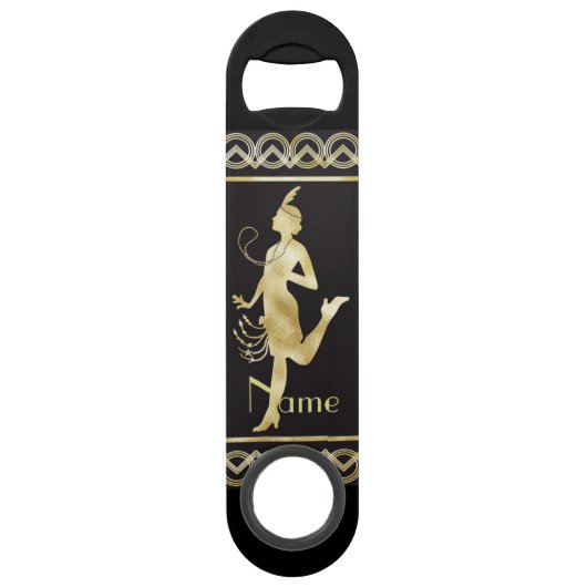 Flapper Girl Thunder_Cove der 1920er Jahre Speed Flaschenöffner (Vorderseite)