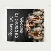 Flapper girls 1920 art Deko Great Gatsby theme Wandteppich (Vorderseite (Horizontal))