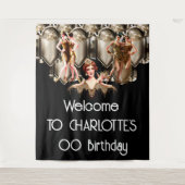 Flapper girls 1920 art Deko Great Gatsby theme Wandteppich (Vorderseite)