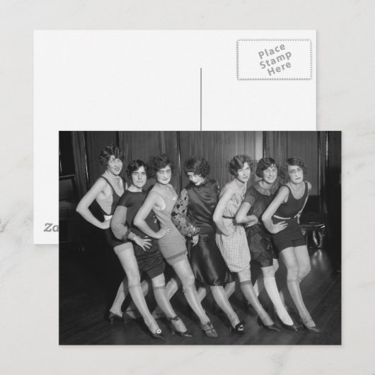 Flapper Girls: 1925 Postkarte (Vorne/Hinten)