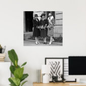 Flapper Girls, Cloche hats 1920er Poster (Heimbüro)