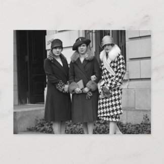 Flapper Girls, Cloche hats 1920er Postkarte