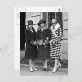 Flapper Girls, Cloche hats 1920er Postkarte (Vorne/Hinten)