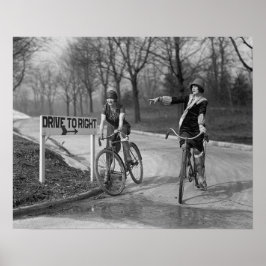 Flapper Girls Riding Bicycles, 1925. Vintages Foto Poster