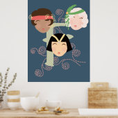 Flapper girls roaring twenties poster (Küche)
