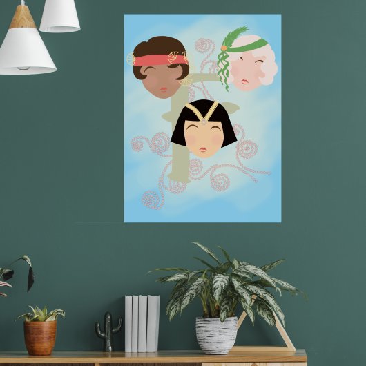 Flapper girls roaring twenties poster (Wohnzimmer 1)