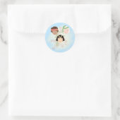 Flapper girls roaring twenties runder aufkleber (Tasche)