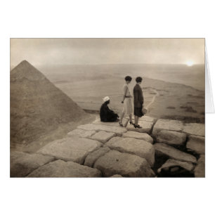 Flapper Girls Sunrise Khufu Pyramid, Ägypten 1920