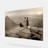 Flapper Girls Sunrise Khufu Pyramid, Ägypten 1920 Acrylschild (Winkel)