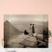 Flapper Girls Sunrise Khufu Pyramid, Ägypten 1920 Acrylschild (Hochzeit)