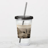 Flapper Girls Sunrise Khufu Pyramid, Ägypten 1920 Acryltrinkbecher (Rückseite)