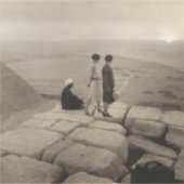 Flapper Girls Sunrise Khufu Pyramid, Ägypten 1920 Aufkleber (Vorderseite)