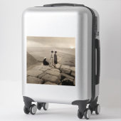 Flapper Girls Sunrise Khufu Pyramid, Ägypten 1920 Aufkleber (Koffer)