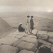 Flapper Girls Sunrise Khufu Pyramid, Ägypten 1920 Aufkleber (Vorderseite)