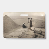 Flapper Girls Sunrise Khufu Pyramid, Ägypten 1920 Ausweis (Rückseite)
