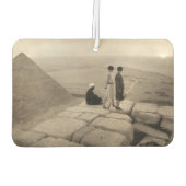 Flapper Girls Sunrise Khufu Pyramid, Ägypten 1920 Autolufterfrischer (Rückseite)