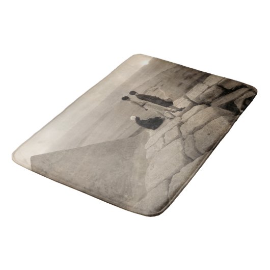 Flapper Girls Sunrise Khufu Pyramid, Ägypten 1920 Badematte (Schrägansicht)