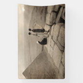 Flapper Girls Sunrise Khufu Pyramid, Ägypten 1920 Banner (Vertikal)