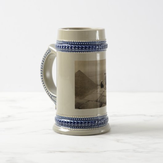Flapper Girls Sunrise Khufu Pyramid, Ägypten 1920 Bierglas (Vorderseite Links)
