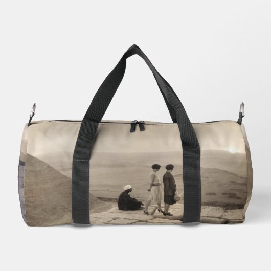Flapper Girls Sunrise Khufu Pyramid, Ägypten 1920 Duffle Bag (Rückseite)
