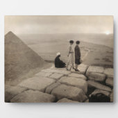Flapper Girls Sunrise Khufu Pyramid, Ägypten 1920 Fotoplatte (Vorderseite)