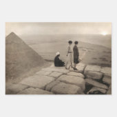 Flapper Girls Sunrise Khufu Pyramid, Ägypten 1920 Geschenkpapier Set (Vorderseite 3)