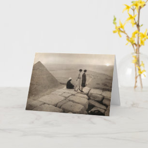 Flapper Girls Sunrise Khufu Pyramid, Ägypten 1920 Karte