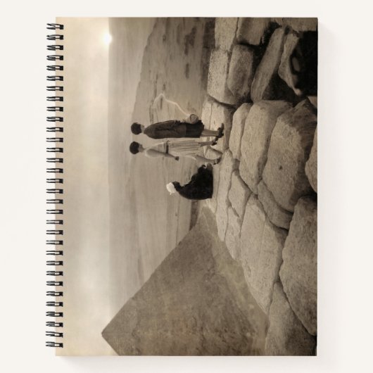 Flapper Girls Sunrise Khufu Pyramid, Ägypten 1920 Notizblock (Vorderseite)