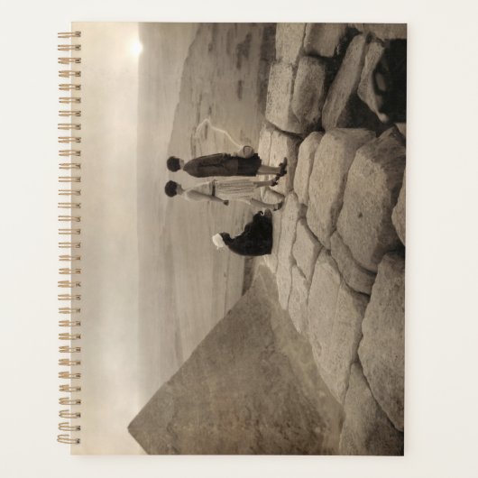 Flapper Girls Sunrise Khufu Pyramid, Ägypten 1920 Planer (Vorderseite)