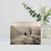 Flapper Girls Sunrise Khufu Pyramid, Ägypten 1920 Postkarte (Stehend Vorderseite)