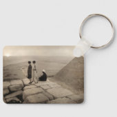 Flapper Girls Sunrise Khufu Pyramid, Ägypten 1920 Schlüsselanhänger (Vorderseite)