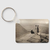 Flapper Girls Sunrise Khufu Pyramid, Ägypten 1920 Schlüsselanhänger (Rückseite)