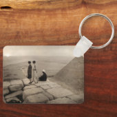 Flapper Girls Sunrise Khufu Pyramid, Ägypten 1920 Schlüsselanhänger (Vorderseite)