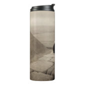 Flapper Girls Sunrise Khufu Pyramid, Ägypten 1920 Thermosbecher (Nach links gedreht)