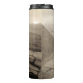 Flapper Girls Sunrise Khufu Pyramid, Ägypten 1920 Thermosbecher (Rückseite)