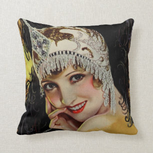 Flapper-Glamour-Kopfkissen der 1920er Jahre Kissen