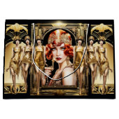 Flapper großartige gatsby Girl redhead 1920er Part Große Geschenktüte (Vorderseite)