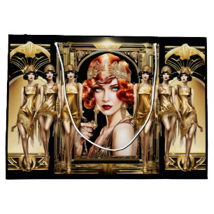 Flapper großartige gatsby Girl redhead 1920er Part Große Geschenktüte