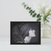 Flapper in einem Feathered Turban Postkarte (Stehend Vorderseite)