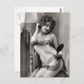 Flapper in Lingerie Postkarte (Vorne/Hinten)