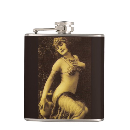 Flapper in Sepia 1 Flachmann (Vorderseite)