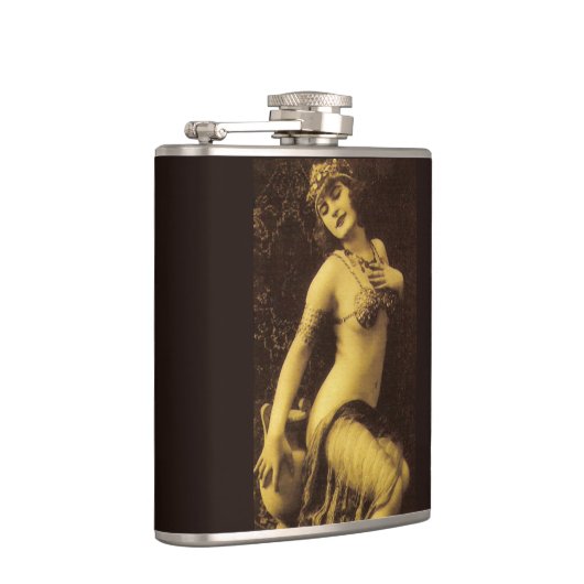 Flapper in Sepia 1 Flachmann (Rechts)