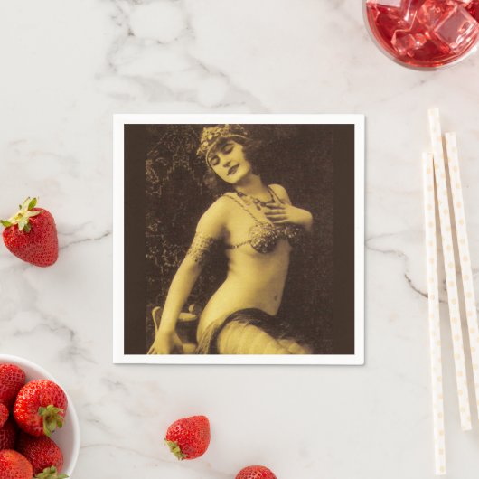 Flapper in Sepia 1 Serviette (Beispiel)