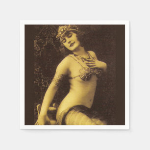 Flapper in Sepia 1 Serviette